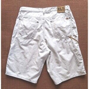 Polo Jeans Co. RL Carpenter Shorts Men's Size 34 Jorts Beige Suede Y2K Long Vtg